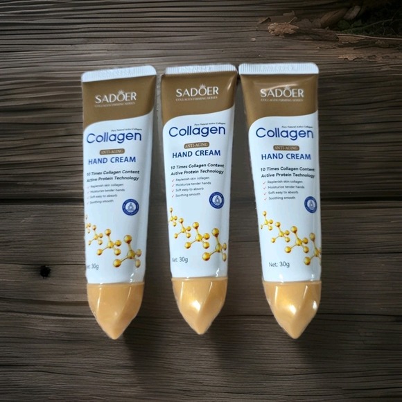 Sadoer Other - Sadoer Collagen Anti Aging Firming Face Cream Purse Hand Cream 3 Pack 30G Each